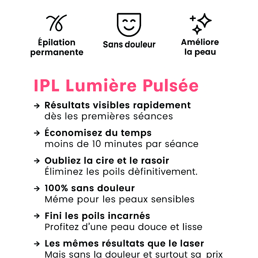 Epilateur IPL SKYNLITE - Lumière pulsée